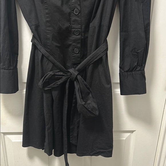 ModCloth Black Long Sleeve Mandarin Collar Shirt Dress Size 1X - Picture 11 of 15